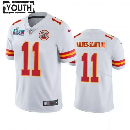 Camiseta Niño NFL Kansas City Chiefs Marquez Valdes-Scantling 11 Blanco Super Bowl LVII Vapor Limited